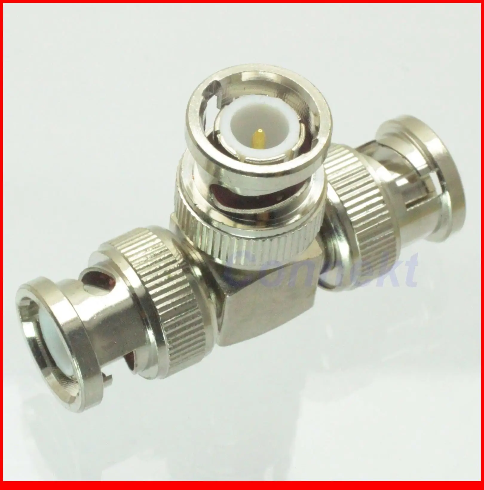 

10pcs/lot BNC male to 2 two BNC male plug triple T in series RF adapter connector 3 way