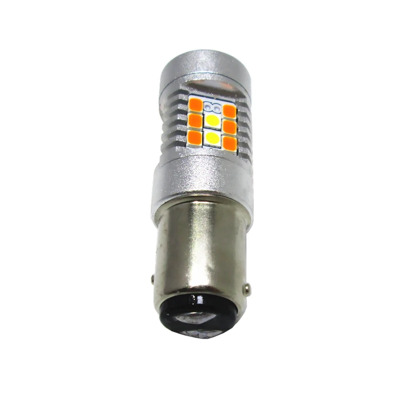 2 шт. 1157 двухцветные белые/Янтарные Samsung 28SMD S25 BAY15D 28 Вт супер яркие сигнальные огни