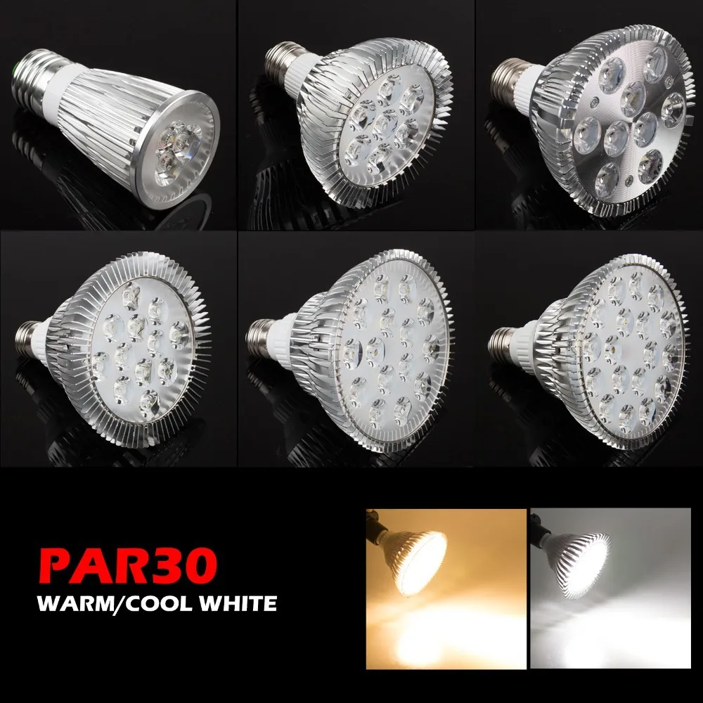 Новая ультраяркая лампа E27 PAR20 Par30 PAR38 светодиодная 85 265 в 6 Вт 14 18 30 36 светодиодные