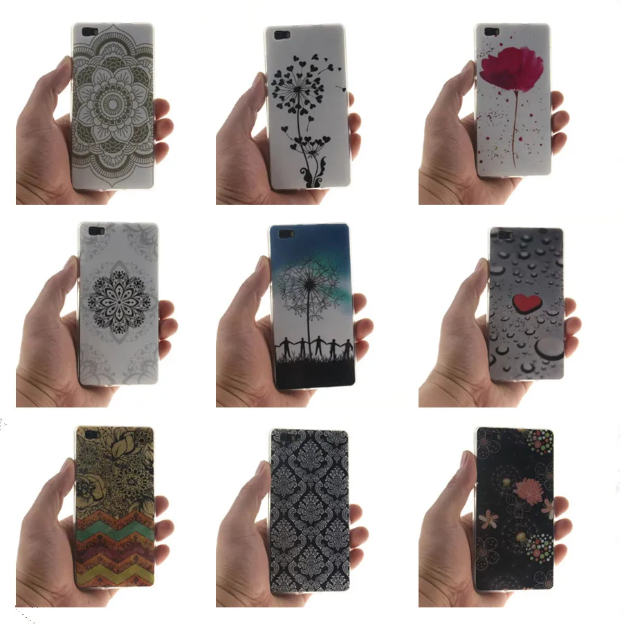 New Arrival Fashion Case For Huawei P8 Lite 5.0inch Ultrathin TPU IMD Slim Gel Soft Cell Phone Back Cover Shell J032 |