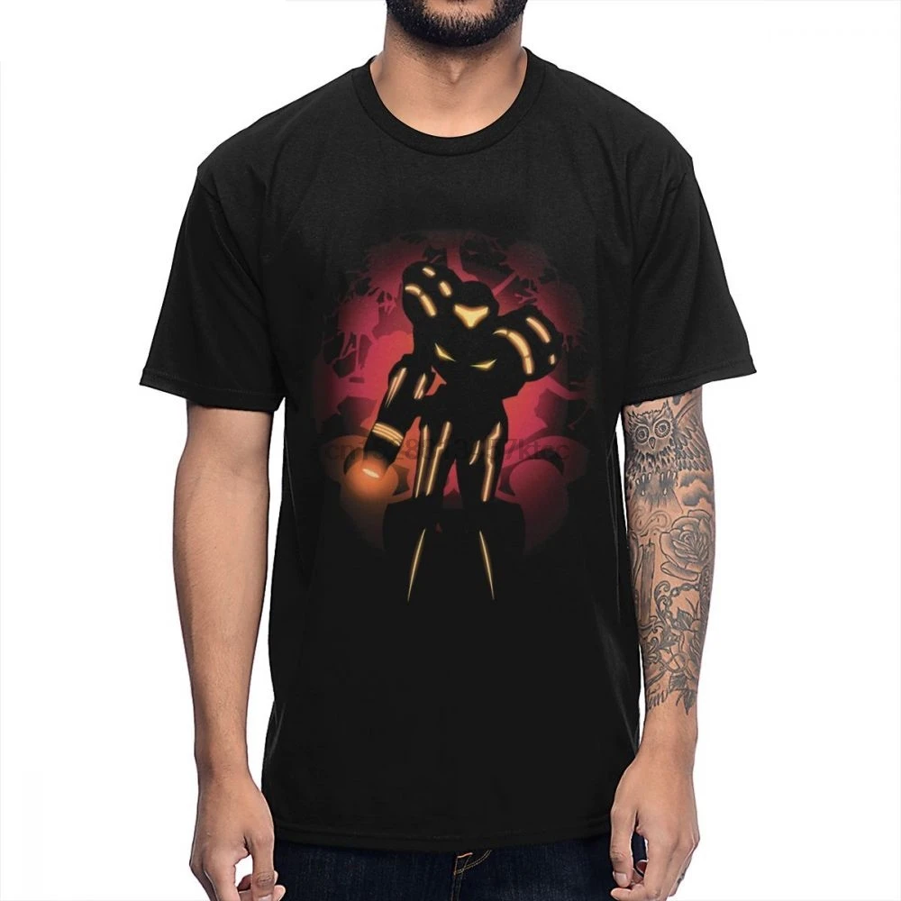100% хлопок Харадзюку Metroid футболка унисекс Мода на заказ летняя BONADIAO Camiseta | Мужская