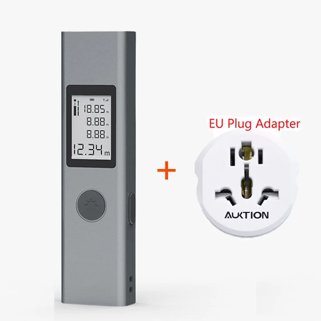 add EU Plug Adapter Xiaomi Duka 40 м лазерный дальномер LS-P usb зарядка лазерный дальномер высокая точность измерения Мини Портативный дальномер - Цвет: add EU Plug Adapter
