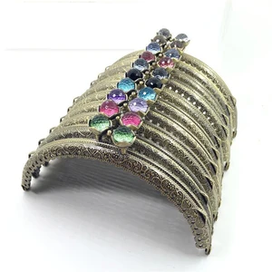 12,5 см красивая женская сумка DIY металлическая застежка полукруглая резная цветочный узор края красочные конфеты Пряжка Кошелек Рамка 5 шт.лот