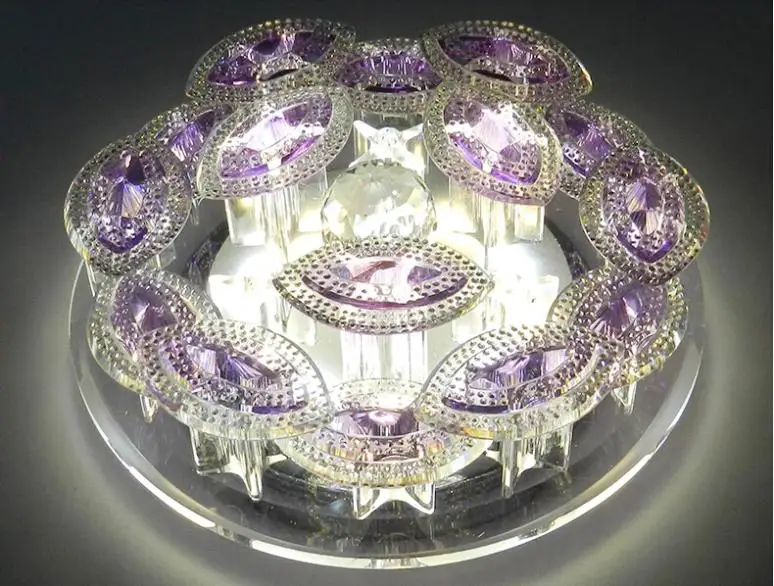 5 Вт круглый светодиодный потолочный светильник с кристаллами потолочное