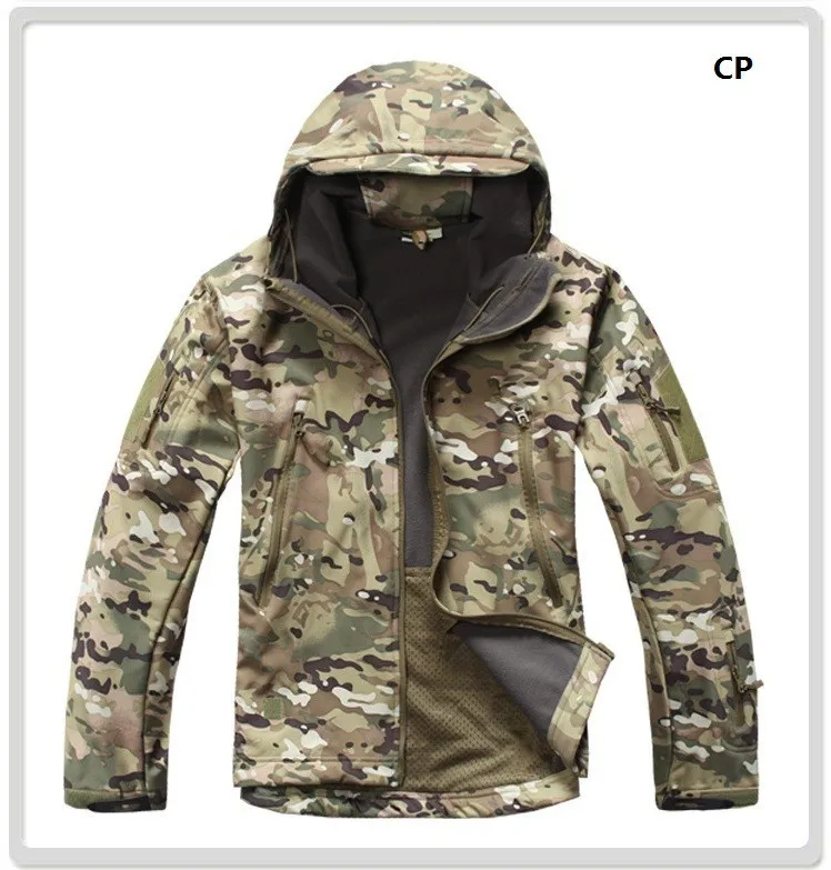 Refire gear новые тактические уличные камуфляжные куртки с капюшоном мужские мягкие оболочки пальто водонепроницаемая ветровка Спортивная походная верхняя одежда - Цвет: CP