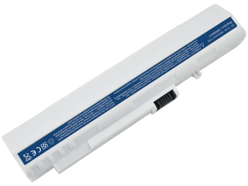 LMDTK белый Аккумулятор для ноутбука ACER UM08B31 UM08B52 9 ячеек подходит Aspire One A110 A150 D150 Pro531h