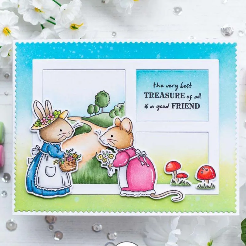 Mother mouse штампы для резки металла и четкие DIY Скрапбукинг трафарет открыток бумага