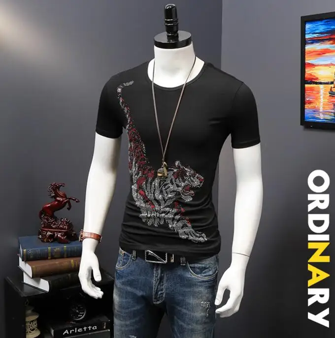 Мужские хлопковые повседневные с коротким рукавом и круглым вырезом|men tops|cotton mentop