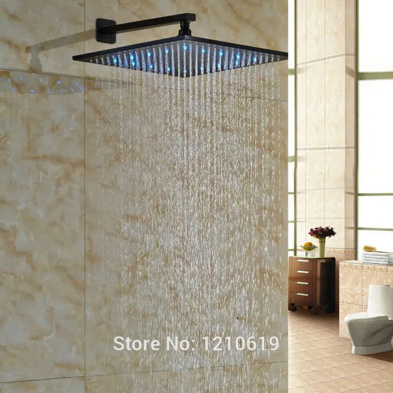 Новый светодиодный свет 16 &quotТоп Насадки для душа w/настенный кронштейн