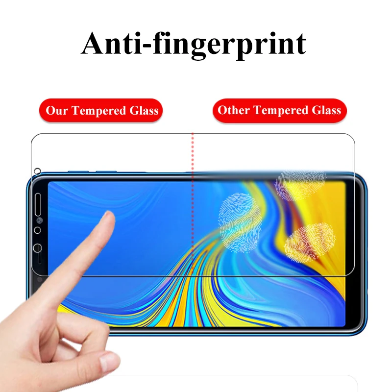 Закаленное стекло 9H для Samsung Galaxy A7 2018 6 дюймов оригинальная стеклянная защитная