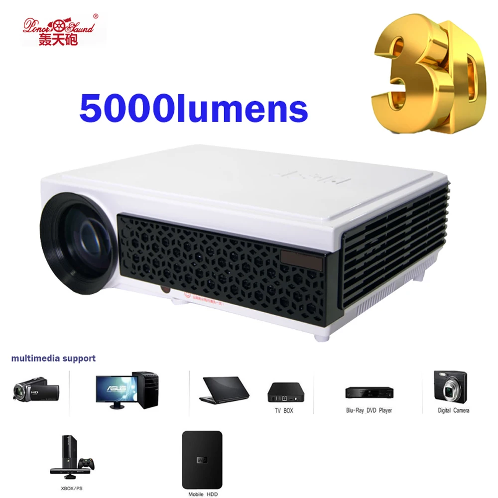 Poner Saund хит продаж LED96 + настоящий 3D проектор HDMI домашний кинотеатр мультимедийный