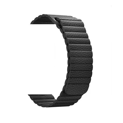 Кожаный ремешок для apple watch, ремешок для apple watch 4, 3, 44 мм, 42 мм, iWatch, ремешок 40 мм, 38 мм, браслет с магнитной застежкой - Цвет ремешка: black