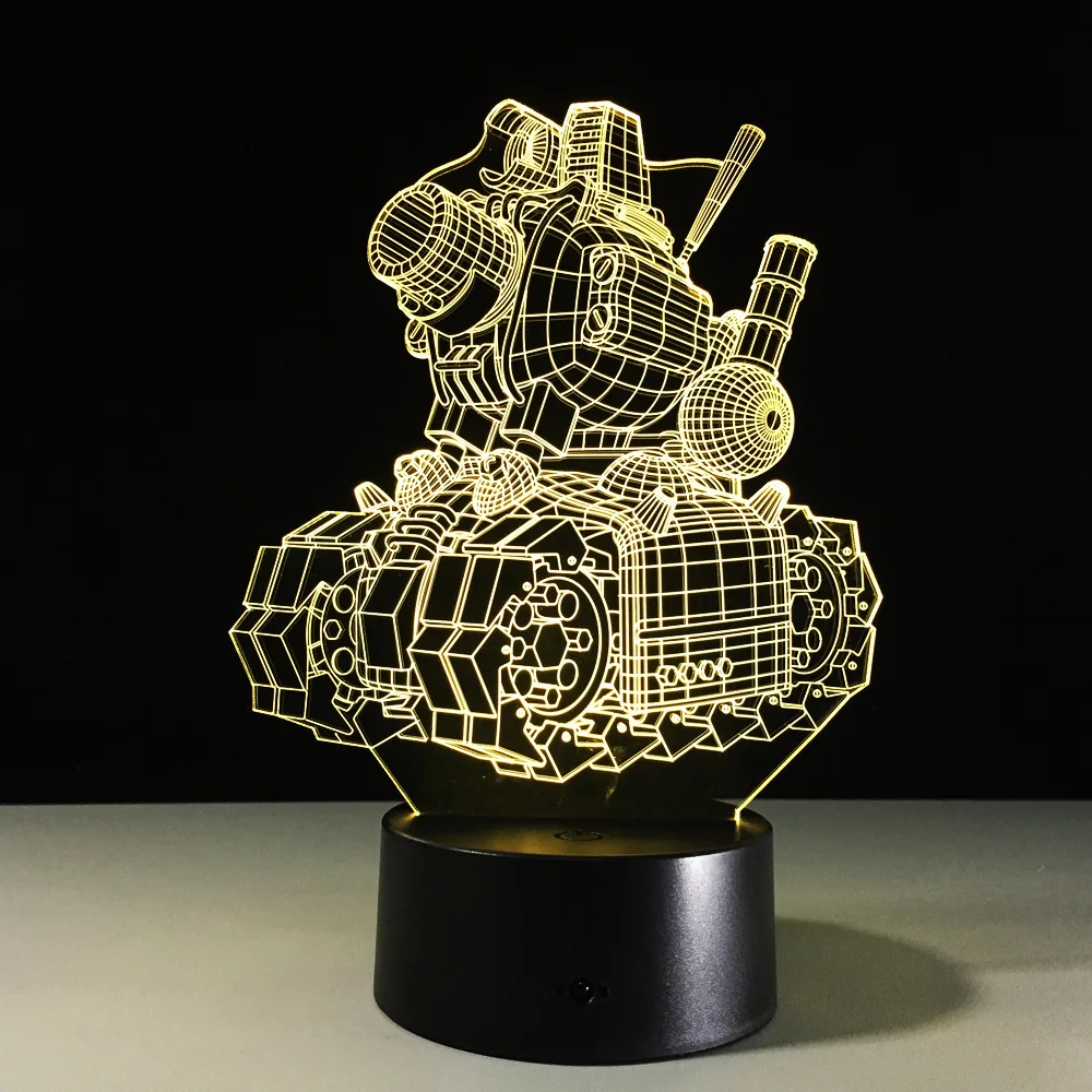 Бесплатная доставка 3D машина бак Lampara LED ночник лампа мультфильм новинка 7 видов