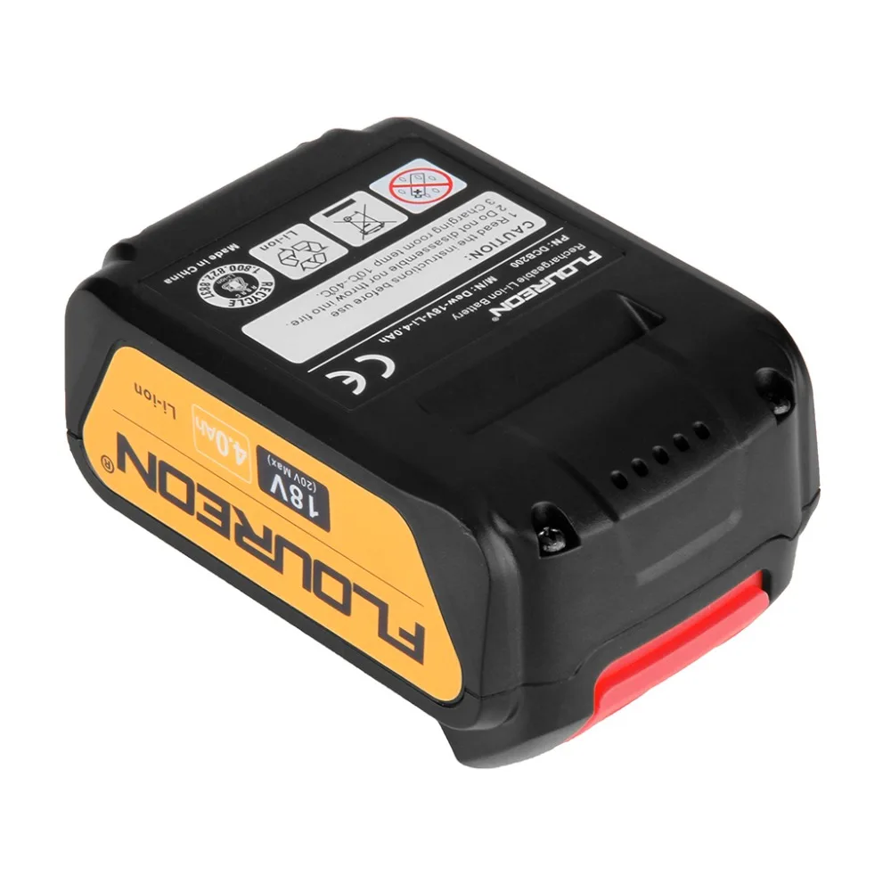 Floureon 18 V 4000 мА/ч, Перезаряжаемые литий-ионный аккумулятор для DEWALT 18 V DCB200, DCB181, DCB182 DCD780 DCD785 DCD795 DCF885 DCF895