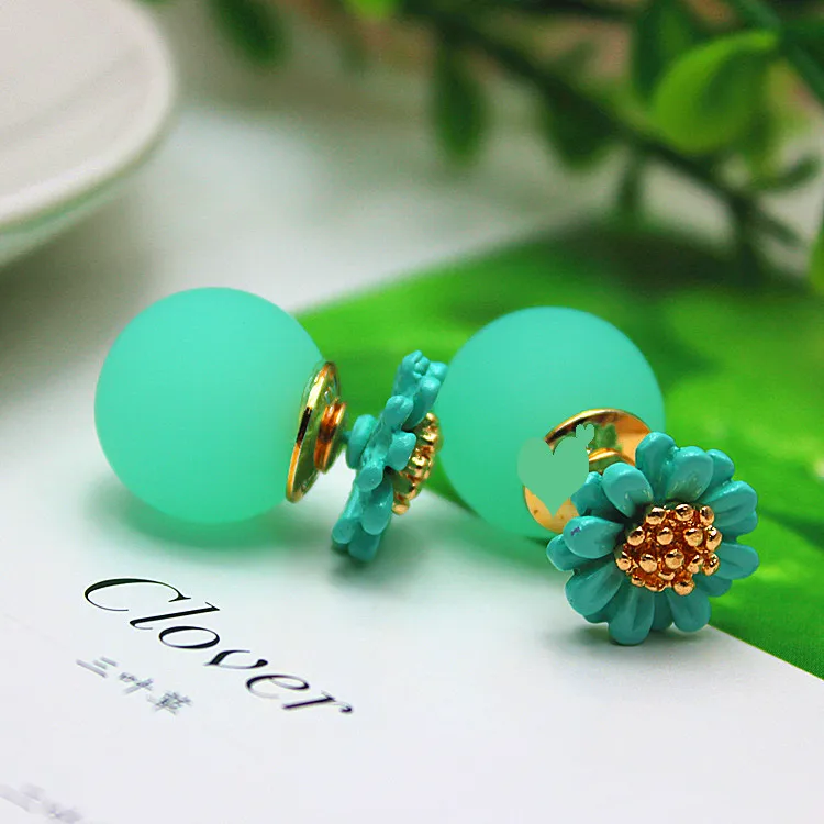 Новый дизайн 2019 модные брендовые ювелирные изделия Двухсторонние серьги для