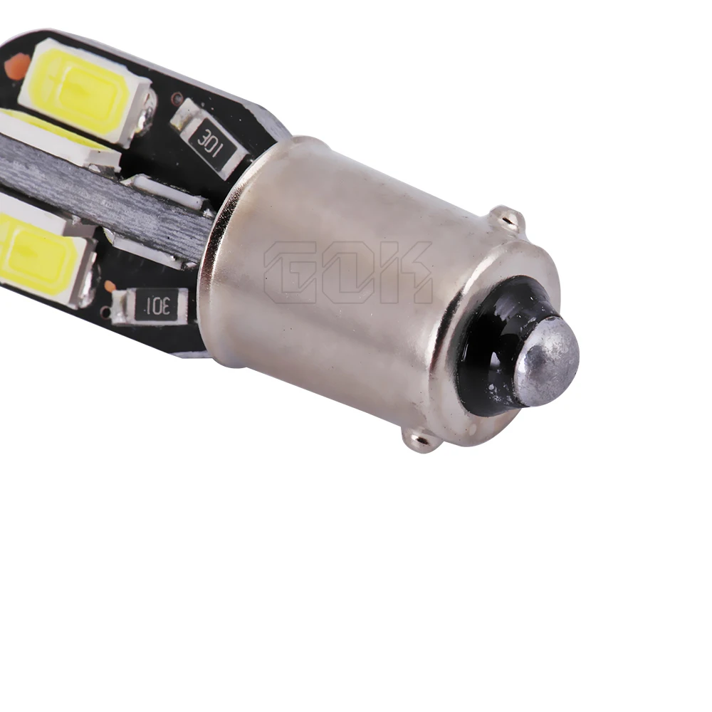 Новинка светодиодная лампа Canbus BA9S canbus 8SMD 5630 5730 ba9s t4w 4 шт./лот автомобильная T10 194