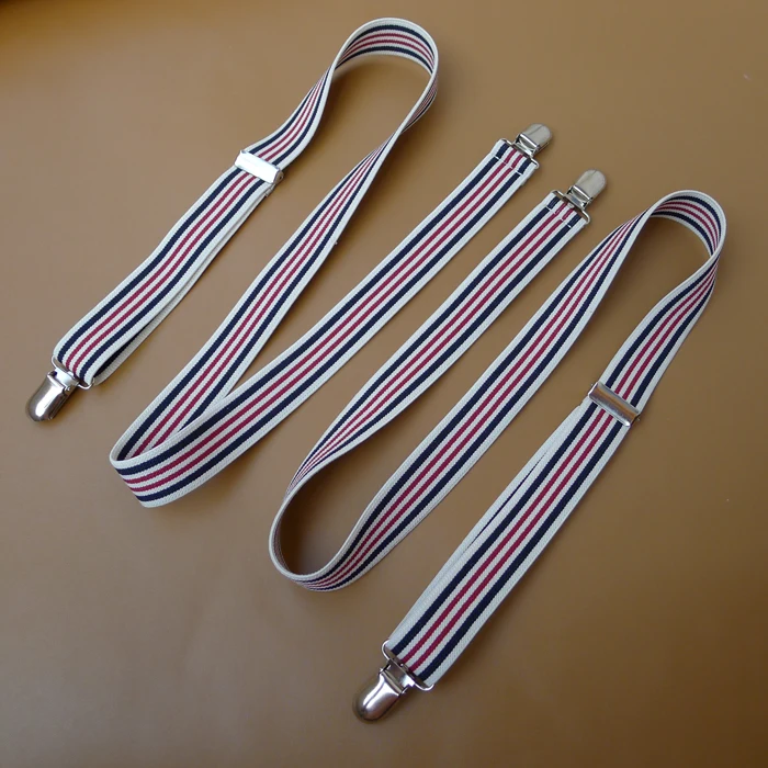 

Free shipping 2.5X110CM speical Suspenders No PU patch striped elastic suspenders pants suspenders