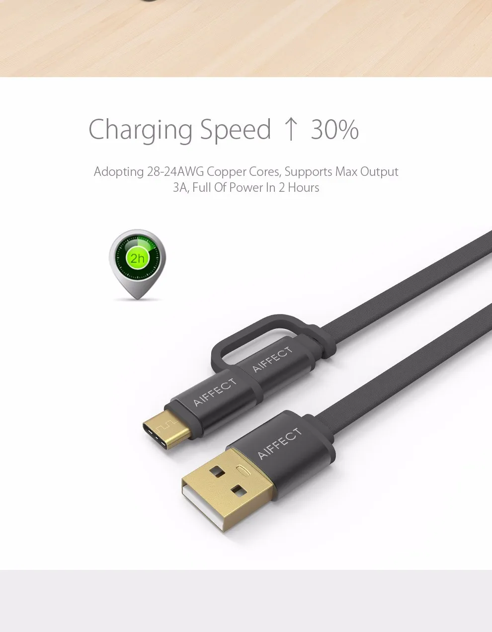 AIFFECT Mini, новинка, 2 в 1, кабель Micro B-Micro USB, кабель type-C для быстрой зарядки, кабель USB C для передачи данных, для устройств Micro usb type-C