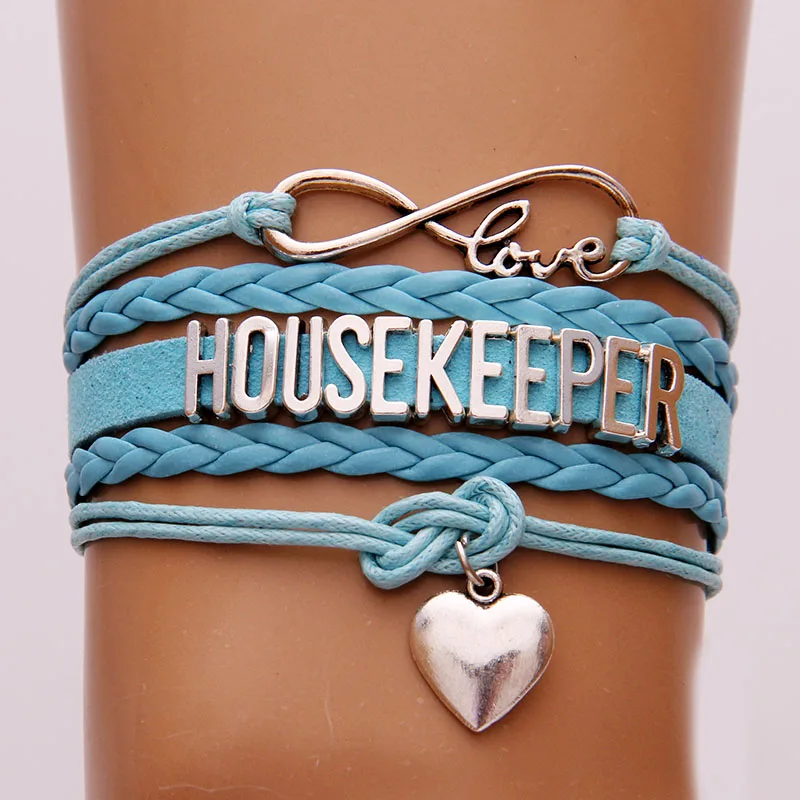 Прямая поставка Бесконечность любовь ключница браслеты обертывание Веревка