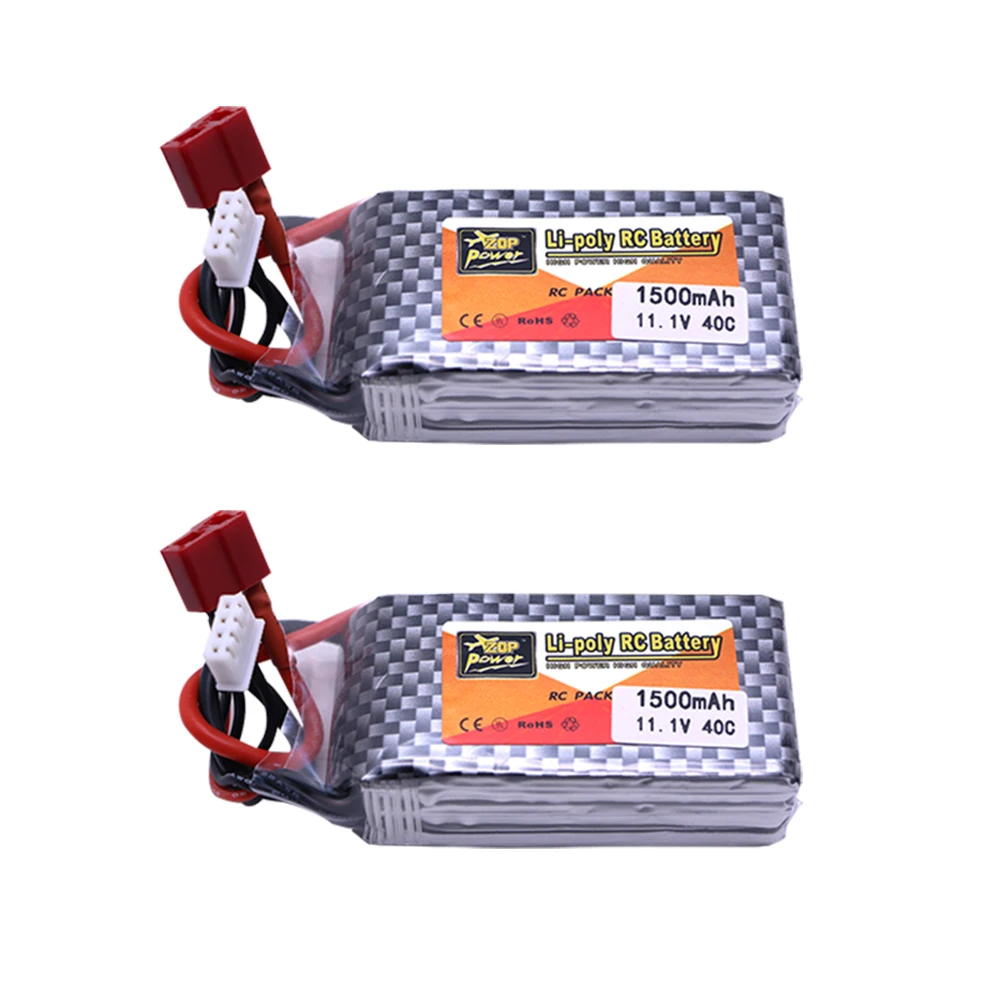 Оптовая продажа Оригинальных ZOP Power LiPo Батарея 11 1 В 1500 мАч 3 S 40C MAX 60C T штекер для RC