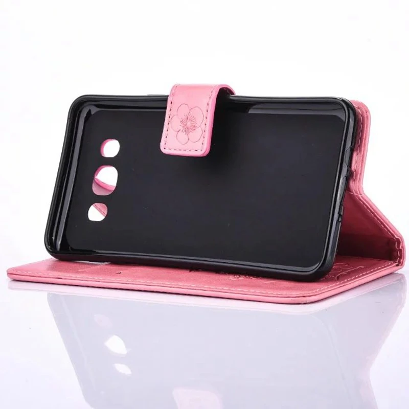 Флип-кейс с пятилистным цветком тиснение искусственная кожа кошелек подставка