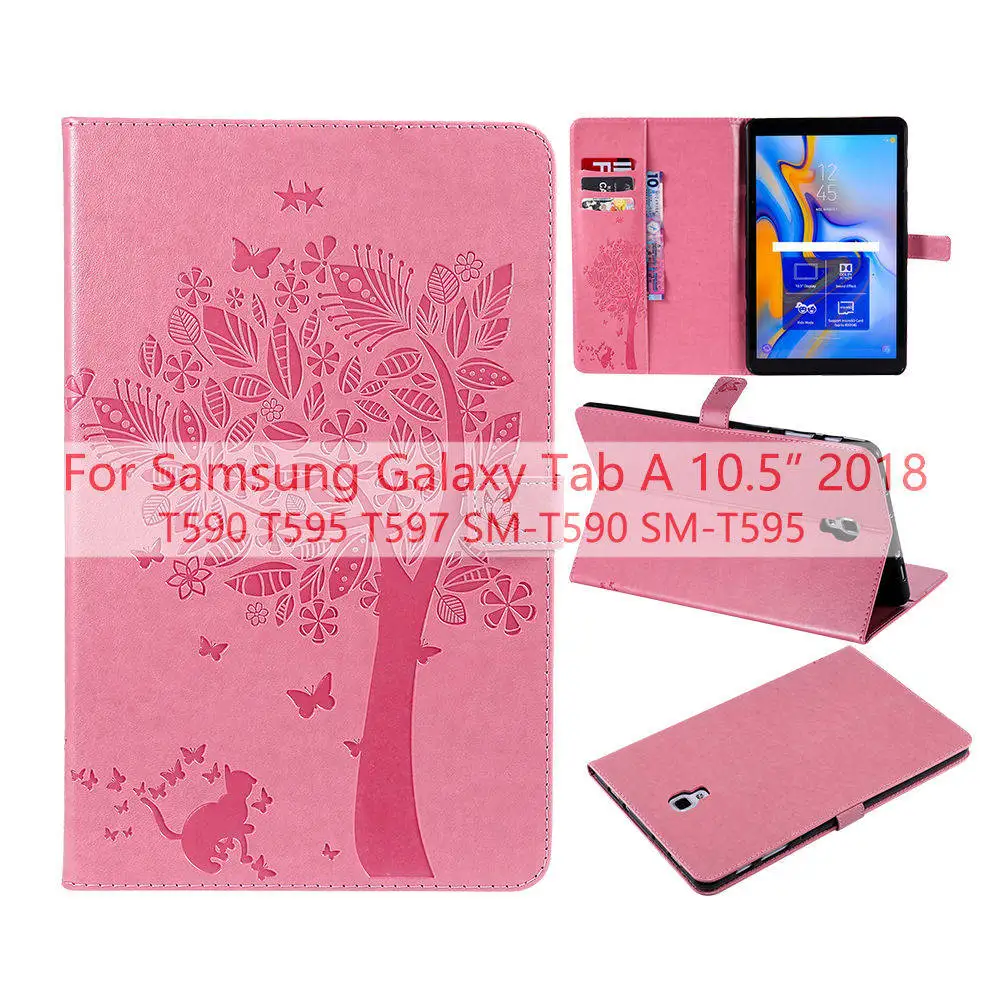 Pink Роскошный чехол для samsung Galaxy Tab A A6 10,1 T585 T580 T580N чехол для Galaxy Tab A A2 10,5 дюймов T590 T595 T597 Funda - Цвет: Pink
