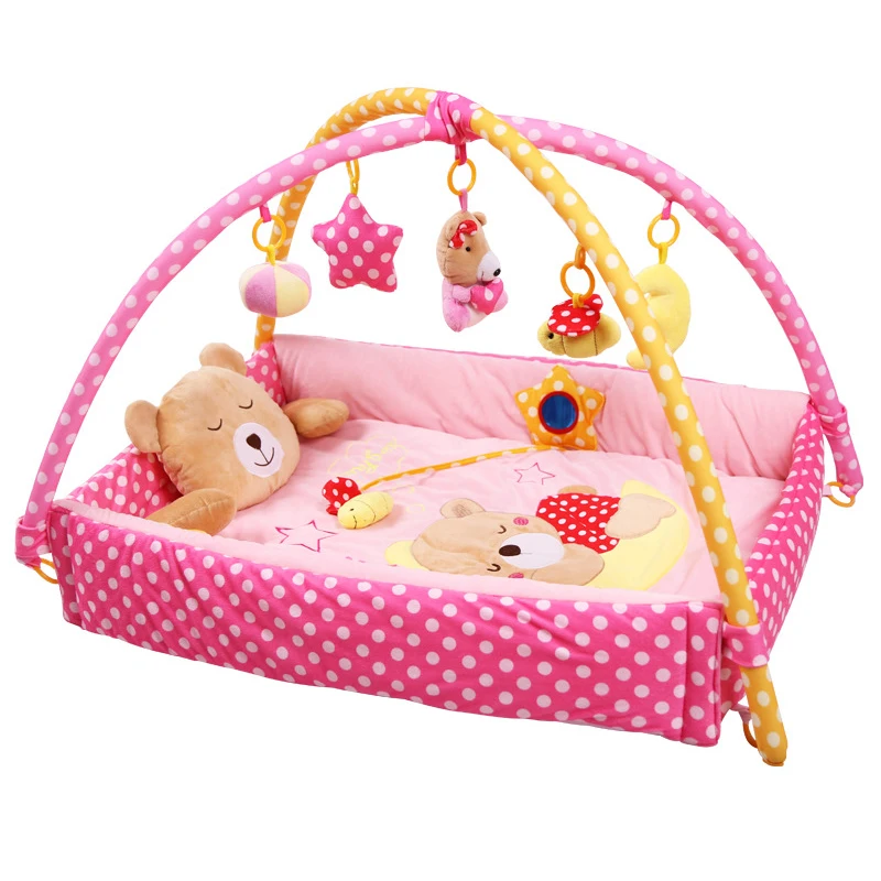 Детский мягкий большой игровой коврик складной развивающий для ползания занятия