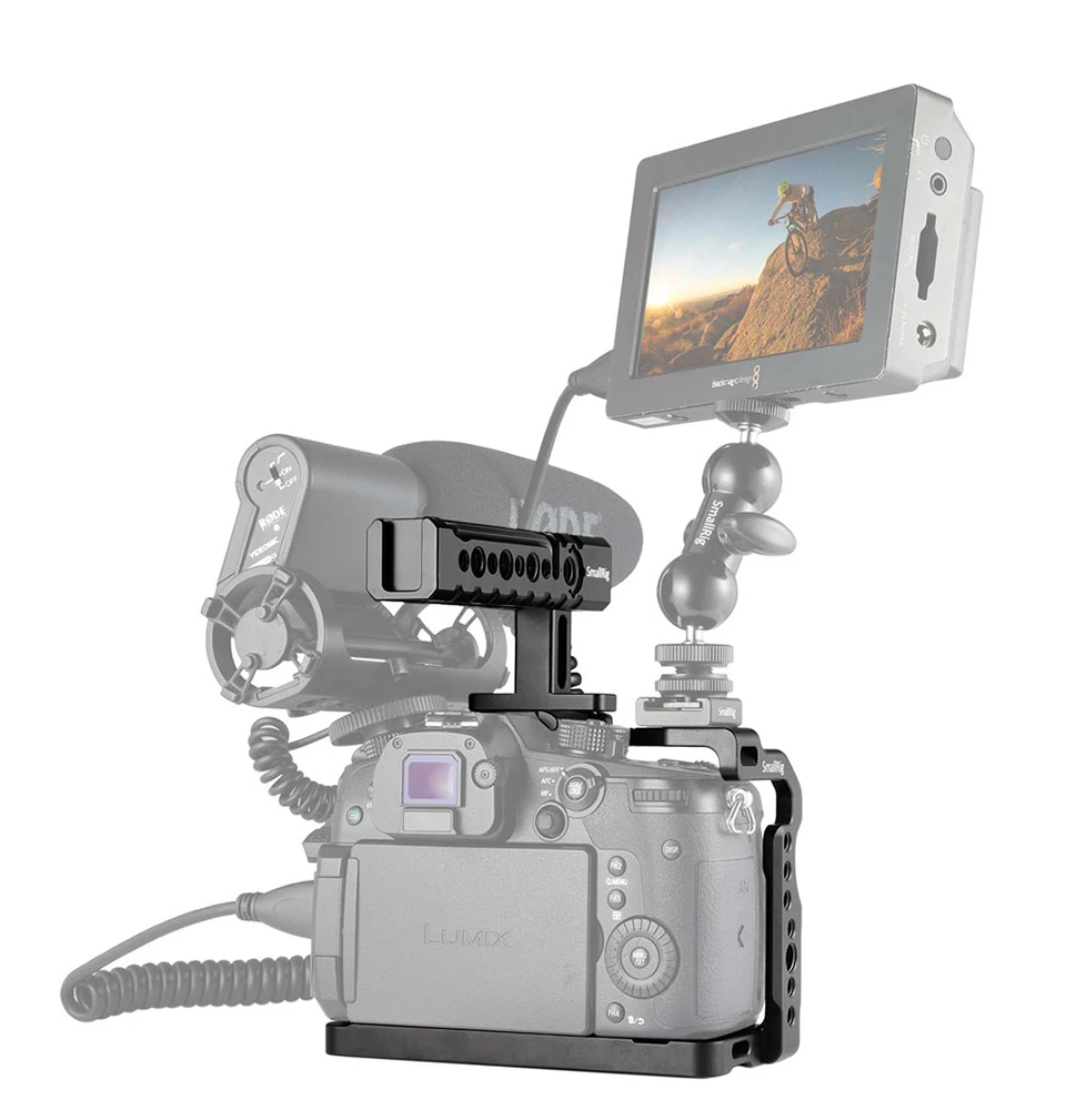 SmallRig камера GH5 двойная алюминиевая клетка комплект для Panasonic Lumix GH5/GH5S форма установки клетка с верхней ручкой 2050