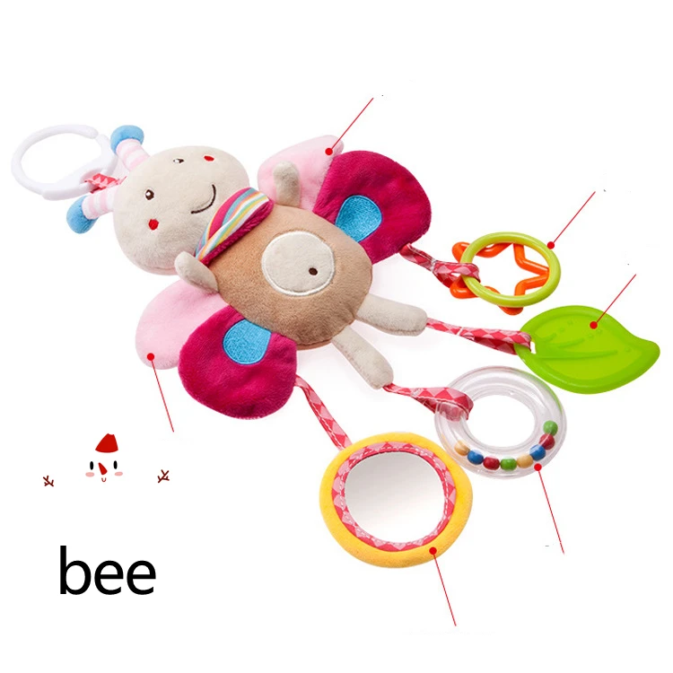 bee Мультяшные детские игрушки, кровать, коляска, детская Мобильная подвесная погремушка, плюшевые игрушки для новорожденных, детские игрушки 0-12 месяцев, игрушки для малышей - Цвет: bee