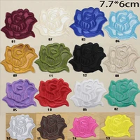 rose patches iron on embroidered patch for cloth cartoon badge garment appliques diy accessory badges size7 7 6cm