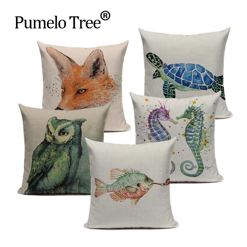 Украшение из льна и хлопка Морской стиль Капа для животных Para Almofada 45 см x