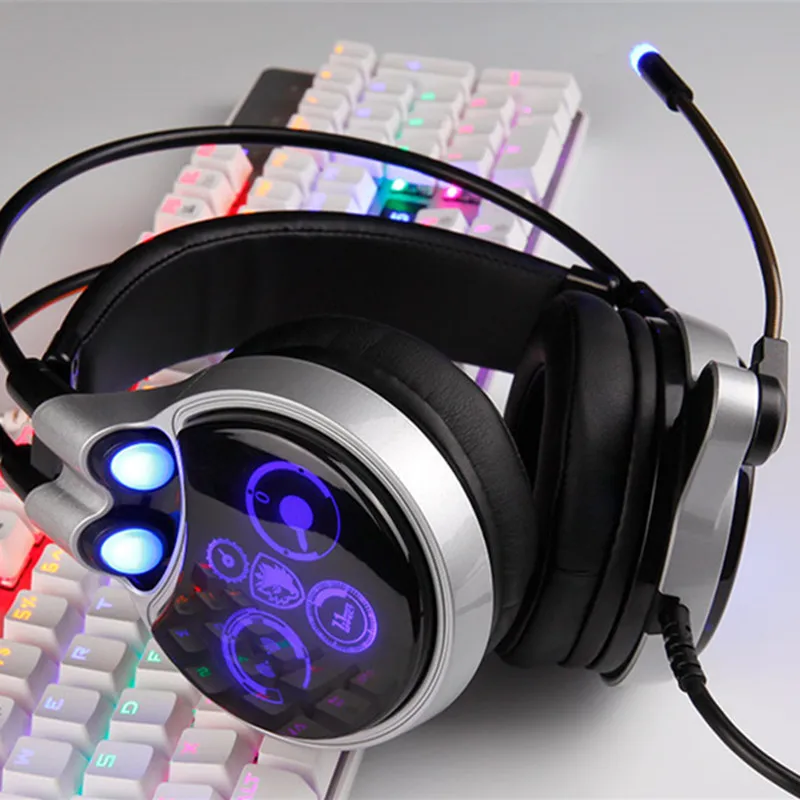 Компьютерная игровая гарнитура Sades R8 USB виртуальный объемный звук 7 1 игровые