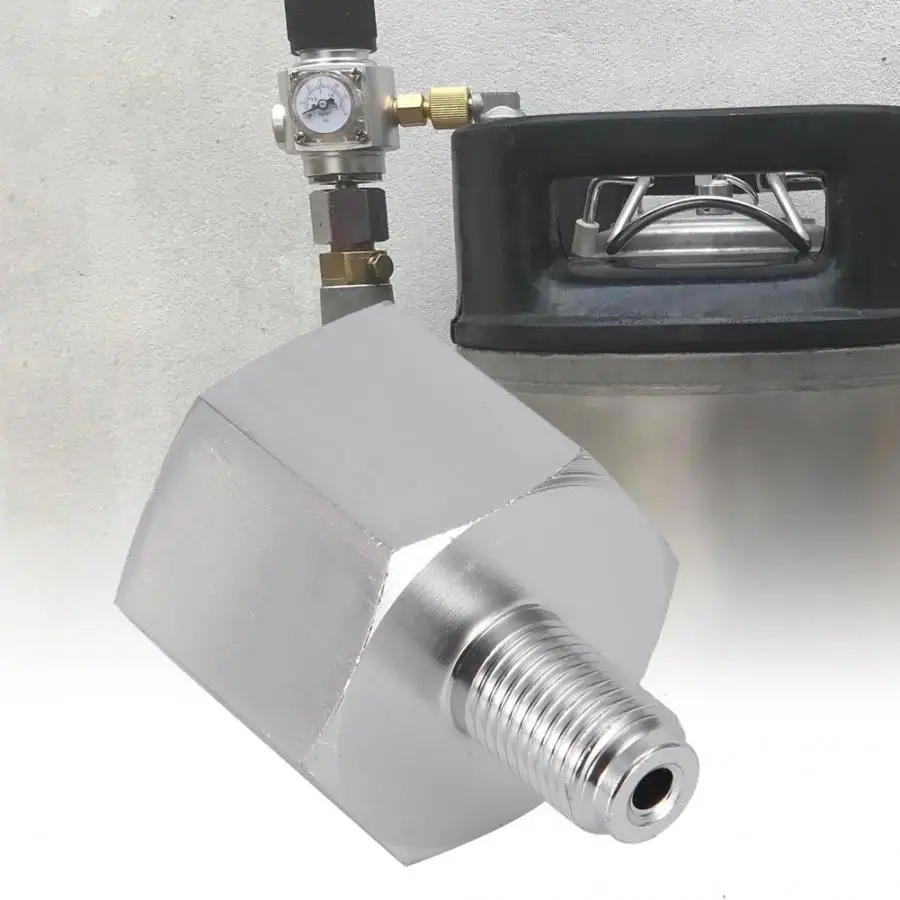 1Pc Co2 Adapter Mini Regulator Homebrew Beer Corny Keg 6ACME-6G to 3/8-24UNF