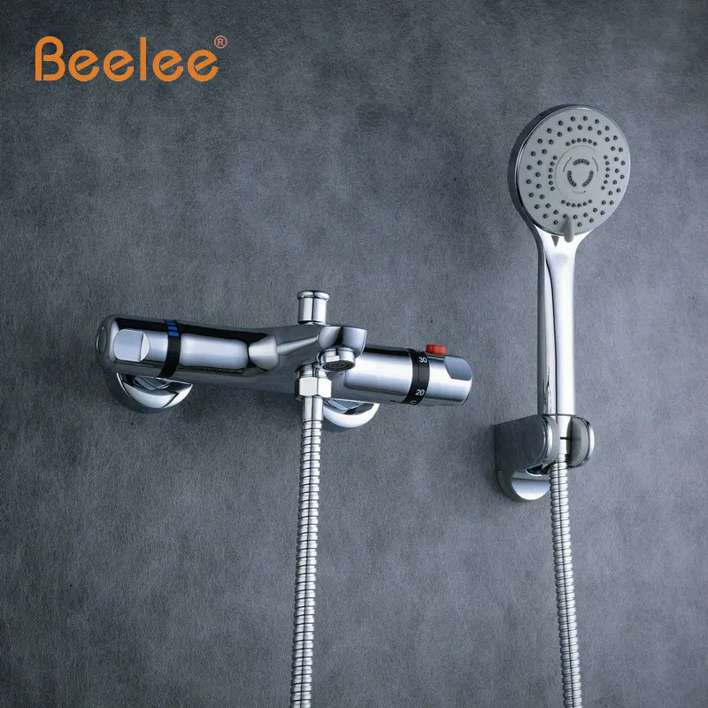Beelee новый смеситель для душа в ванную комнату термостатический хромированный с