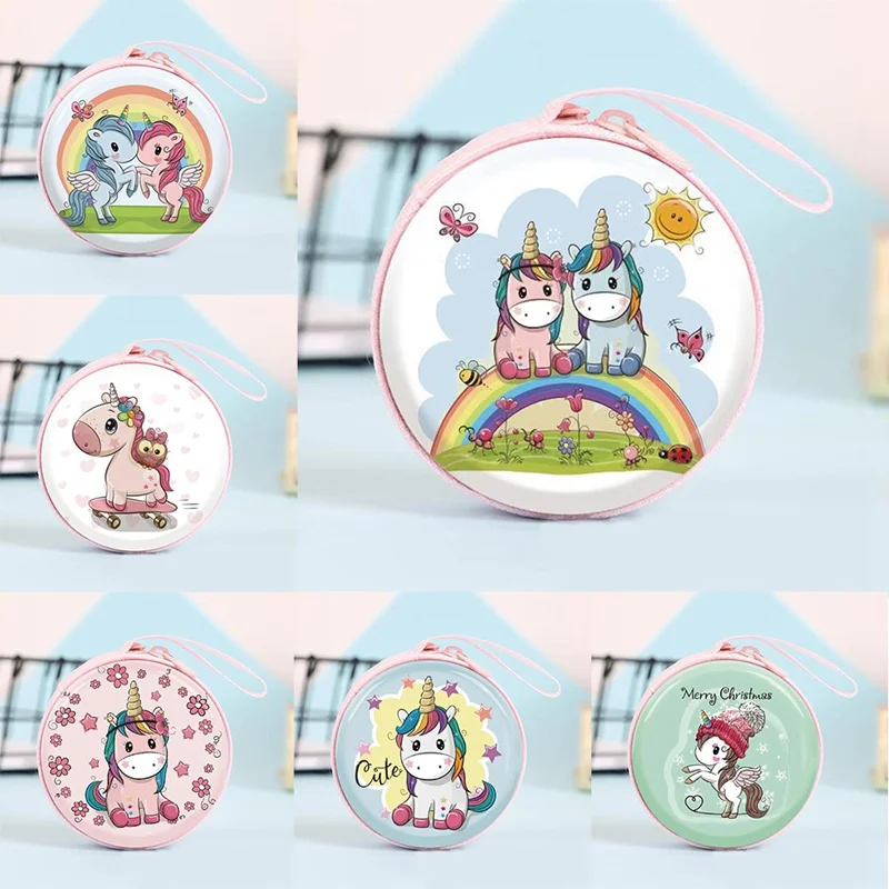 Women Kawaii Mini Bag Cartoon Unicorn Coin Purse Cute Children kids Girls Wallet Earphone Organizer Box Bags Christmas Gift | Дом и сад