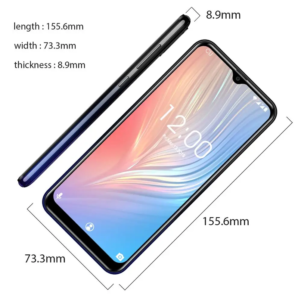 Мобильный телефон OUKITEL C15 Pro + 6 088 дюйма 19:9 Android 9 0 Pie 3 ГБ 32 MT6761 Waterdrop сканер лица Wi-Fi 4G