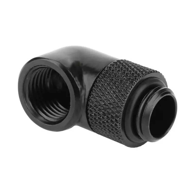 Переходник с резьбой G1/4 латунный поворотный фитинг 90 градусов для водяного