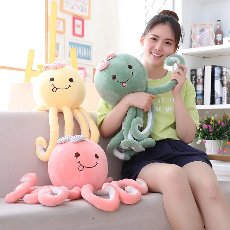 

40/50/70cm Lovely Funny Cartoon Octopus Pendant Plush Stuffed Toy Soft Animal Home Accessories Cute Animal Doll Children Gifts