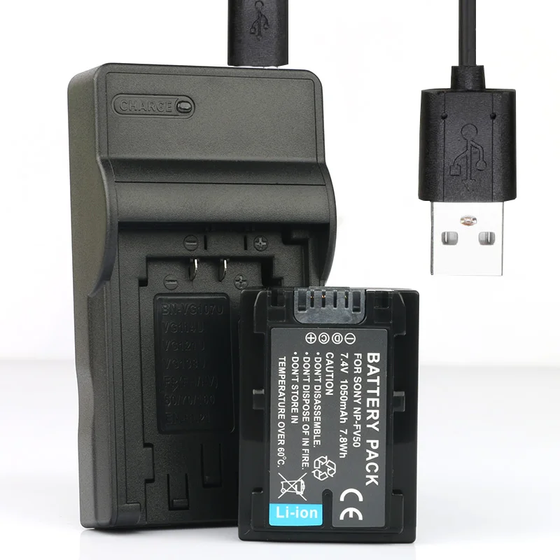 LANFULANG NP FV50 цифровой Камера Батарейки + Зарядное устройство для Sony FDR AX40 HDR CX110 CX115 DCR