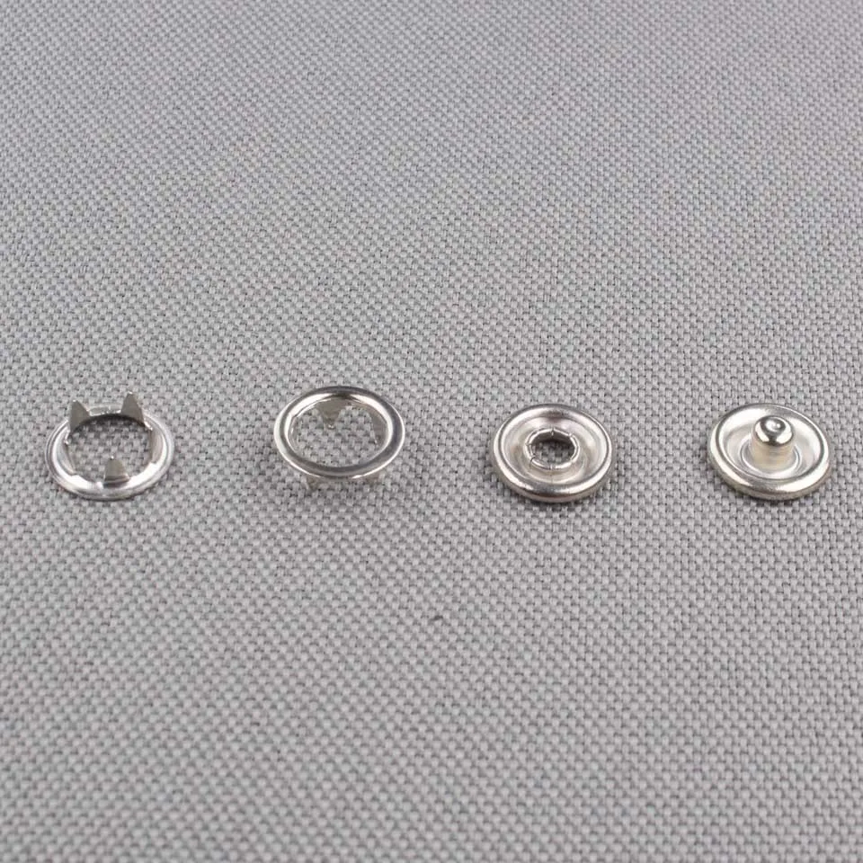 

garment accessories wholesale 200sets/lot 7.5mm ring snap buttons 4 pieces assembly buttons metal diy accessory