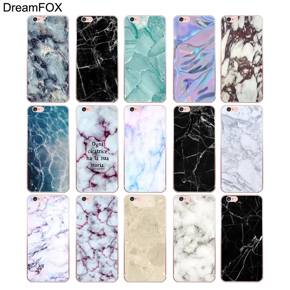 DREAMFOX N136 Marble Pattern Soft TPU Silicone Cover For Apple iPhone XR XS Max 8 X 7 6 6S Plus 5 5S SE 5C 4 4S Case |