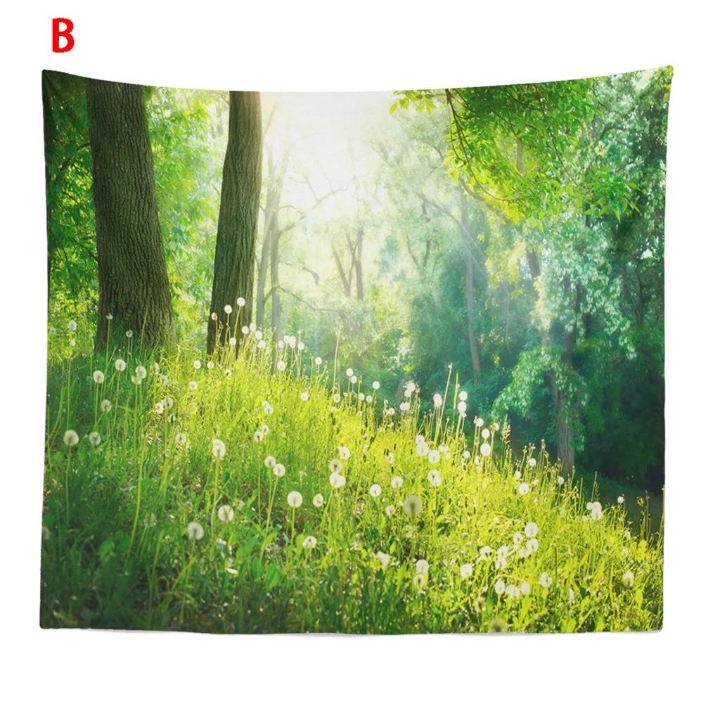 150x200CM wall hanging tapestry decor Nature Landscape Tree Tapestries For Bedroom Living Room Home Decor Textile F300503 | Дом и сад