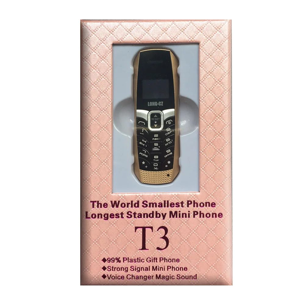 LONG-CZ T3 Мини Мобильный телефон bluetooth 3,0 dialer Телефонная книга/SMS/музыка синхронизация FM волшебный голос 500 мАч батарея наушники мобильный телефон