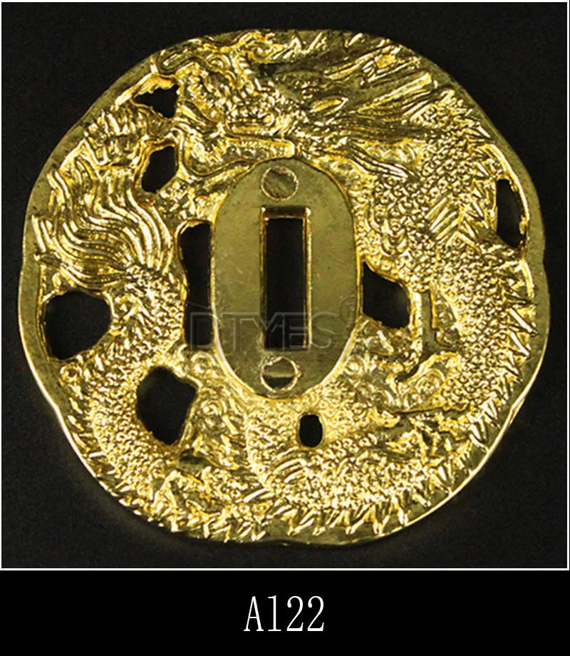Сплав японские аксессуары для мечей Tsuba Красивая защита для катаны вакизаши Танто 3,2 см ширина(около хабаки) лезвие Al01-Al32