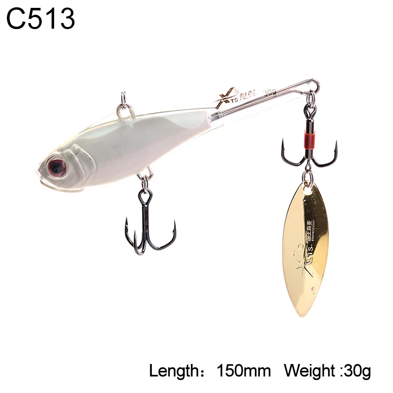 3520B-150mm-30g-C513 Kingdom Спиннер рыболовные приманки свинцовые VIB приманки ложка бас Спиннербейт приманка снасть VMC крючки PESCA Рыбная ловля модель 3520B - Цвет: 3520B-150mm-30g-C513
