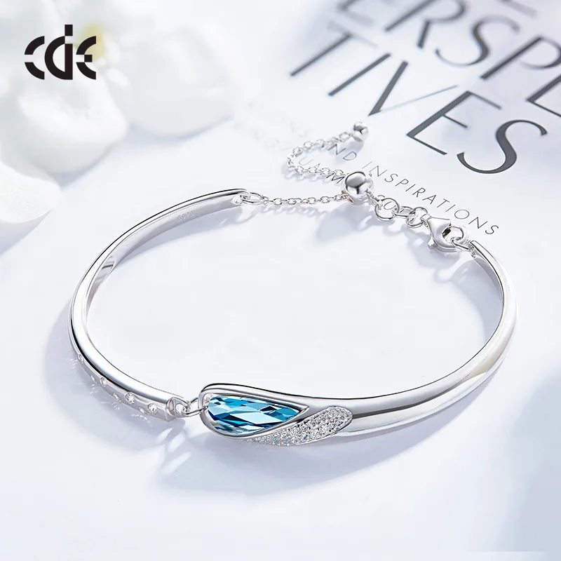 Женский браслет Cdyle украшенный кристаллами из стерлингового серебра 925 пробы |