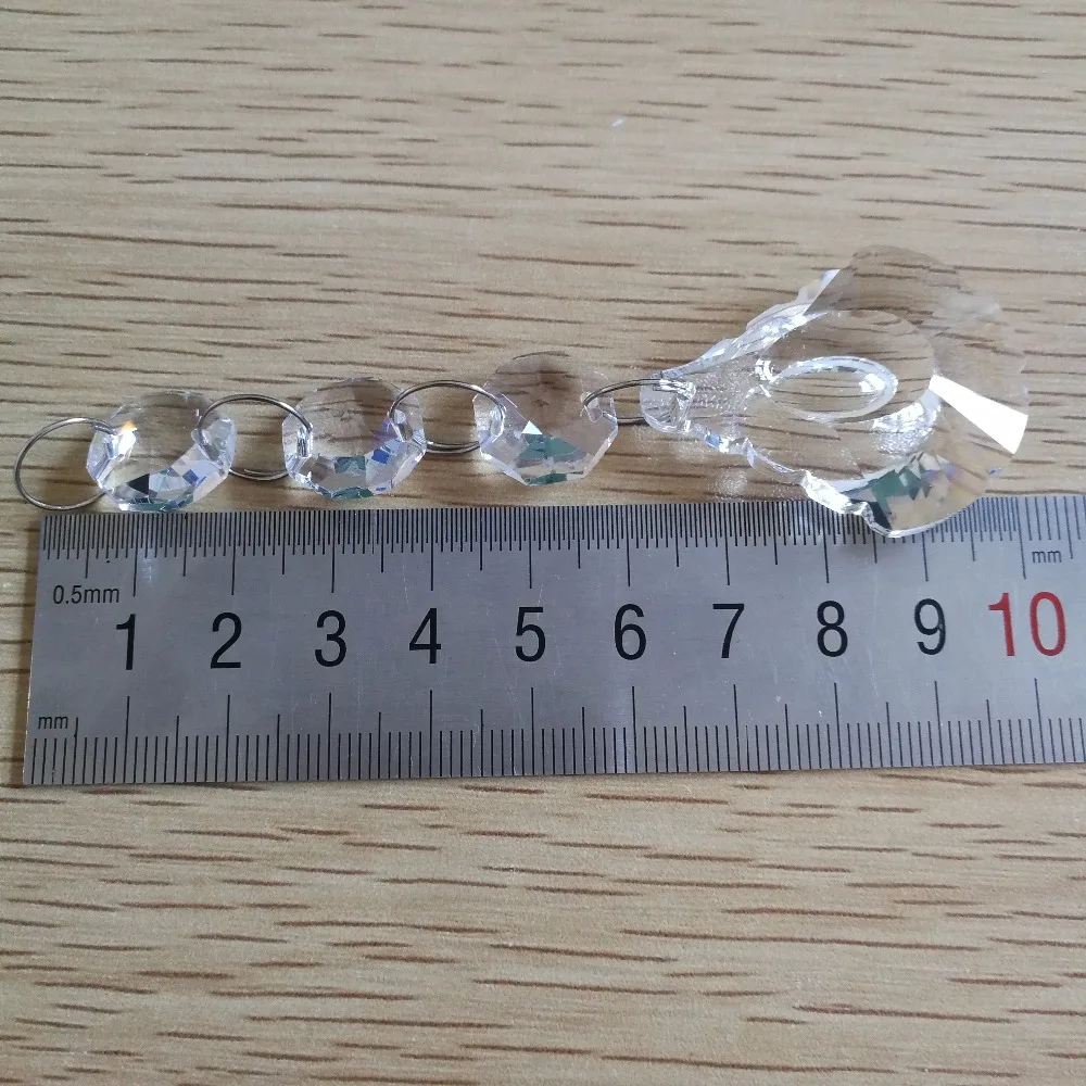 

20 Sets Clear 38mm Scallops Suncatcher Glass Crystal Chandelier Prisms Hanging Prism Drop Pendant Glass Drop Part For Sale