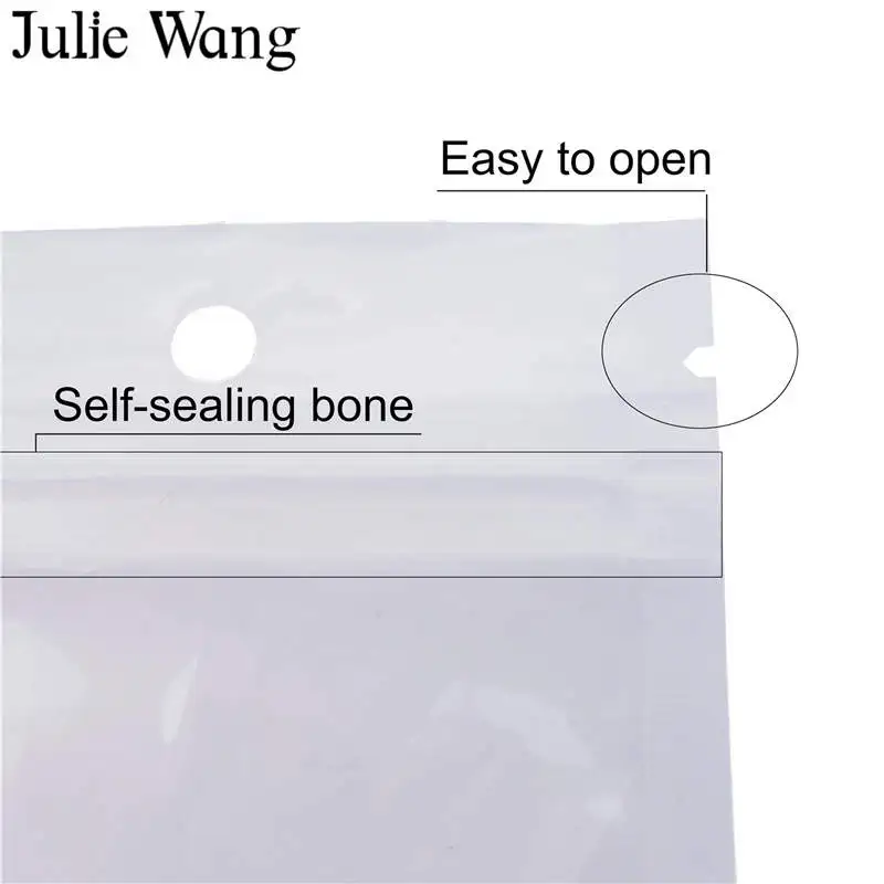 Julie Wang 50 шт. белая прозрачная самозакрывающаяся молния пластиковая Розничная