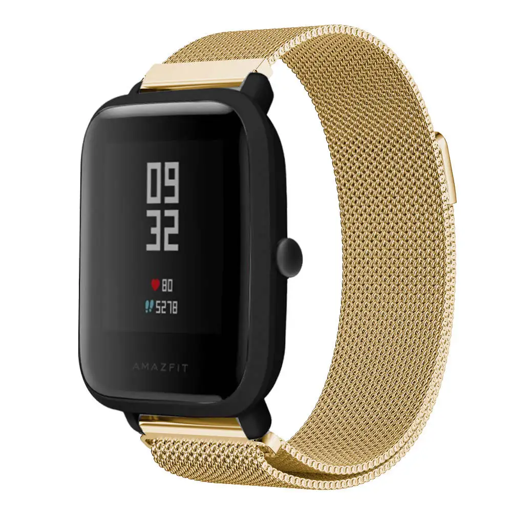 Ремешок для Xiaomi Huami Amazfit Bip BIT Lite Youth Milanese loop Смарт часы ремешок amazfit браслет 20 мм