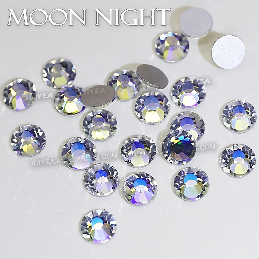 Смешанные размеры SS3-SS30 Moon Night цвет украшения для ногтей стразы стекло не горячей фиксации Хрустальные Блестки для DIY Декор Маникюр